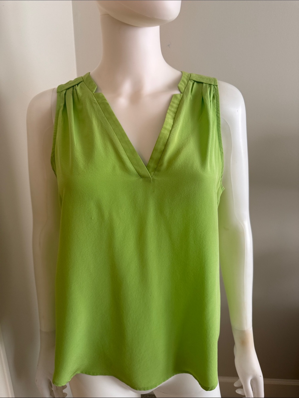 Amanda Uprichard Sleeveless V-Neck Women's Top in Lime Green